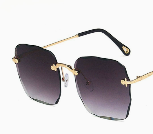 Trendy Square Frameless Sunglasses - Polygonal Style